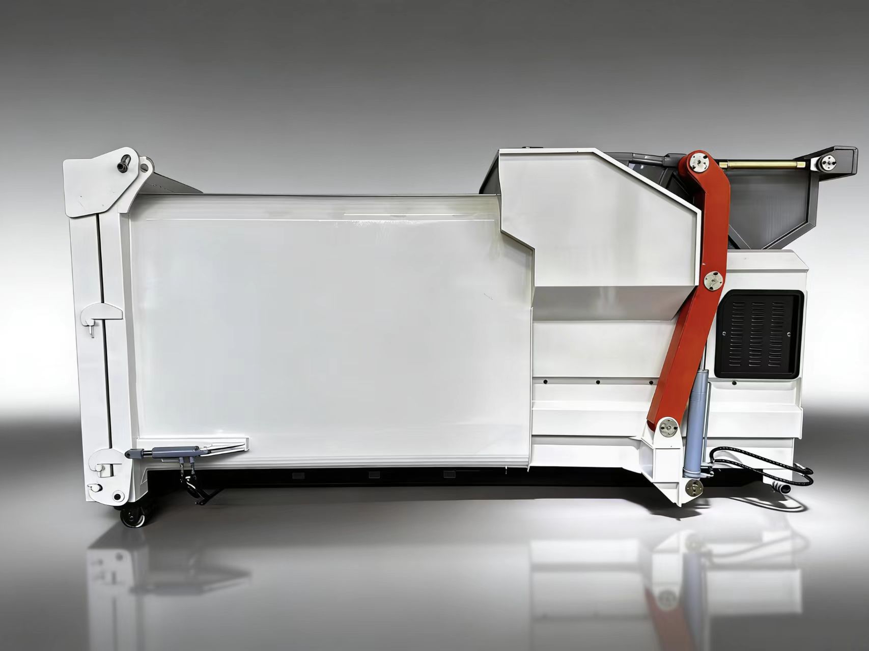 18CBM Mobile Garbage Compactor Side View, Fully Sealed Waste Compaction Station